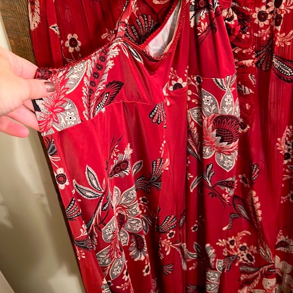 Zimmerman; Size 3 (10) l; Gorgeous silk dress with full slip liner; red - Picture 4 of 9